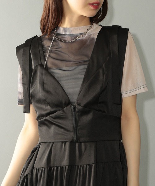 MAISON BREEZE reveur(メゾンブリーズレヴール)の「【MAISON BREEZE reveur】フロントジップグロスビスチェ ブラトップ trc(ベスト・レディース・ブラック/ブルー・FREE)」の20枚目の写真
