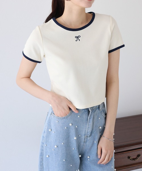 ブルガリア製Blue Les Copains ロゴカットソーTシャツ