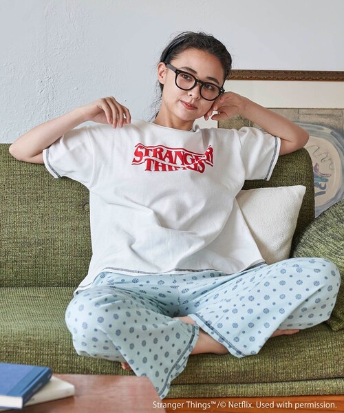 FREAK'S STORE（フリークスストア）の「Stranger Things SET UP/ストレンジャーシングス セットアップ/ルームウェア（ルームウェア/パジャマ・レディース・ブルー/グリーン・ﾌﾘ-）」の4枚目の写真