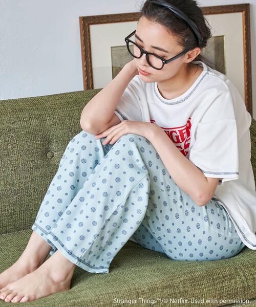 FREAK'S STORE（フリークスストア）の「Stranger Things SET UP/ストレンジャーシングス セットアップ/ルームウェア（ルームウェア/パジャマ・レディース・ブルー/グリーン・ﾌﾘ-）」の8枚目の写真