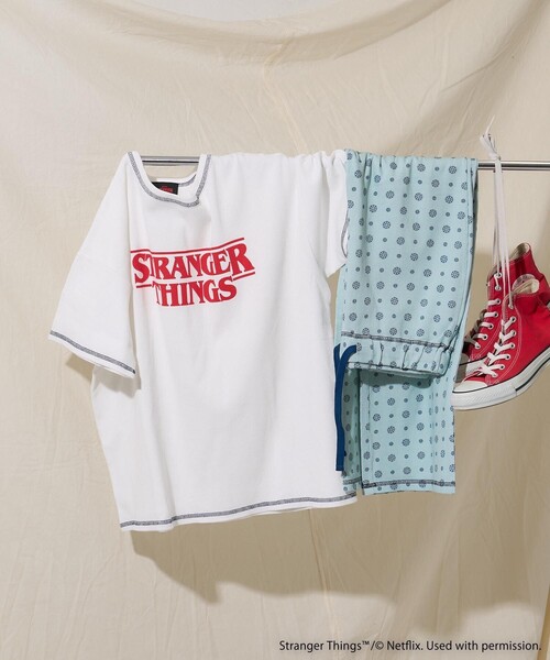 FREAK'S STORE（フリークスストア）の「Stranger Things SET UP/ストレンジャーシングス セットアップ/ルームウェア（ルームウェア/パジャマ・レディース・ブルー/グリーン・ﾌﾘ-）」の10枚目の写真