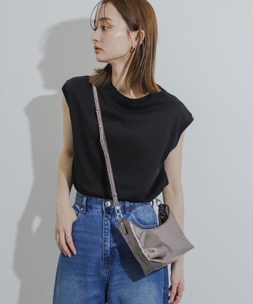 SENSE OF PLACE by URBAN RESEARCH(センスオブプレイスバイアーバンリサーチ)の「2WAYメタリックプチバッグ(ハンドバッグ・レディース・チャコールグレー/ゴールド/ライトブルー・ONE)」の7枚目の写真
