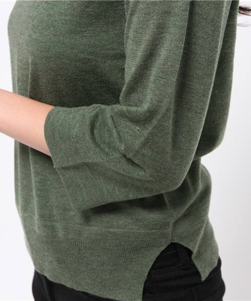 Kastane（カスタネ）の「裾スリットプルオーバー（ニット/セーター・レディース・キャメル/ブラック/カーキ/オフホワイト・FREE）」の9枚目の写真