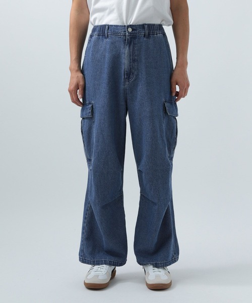 BAYFLOW（ベイフロー）の「コットンリネンデニムカーゴパンツ（デニムパンツ・メンズ・ブラック/ダークブルー・MEDIUM/LARGE）」の5枚目の写真