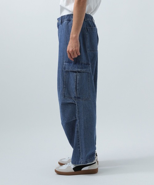 BAYFLOW（ベイフロー）の「コットンリネンデニムカーゴパンツ（デニムパンツ・メンズ・ブラック/ダークブルー・MEDIUM/LARGE）」の6枚目の写真