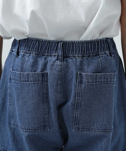 BAYFLOW（ベイフロー）の「コットンリネンデニムカーゴパンツ（デニムパンツ・メンズ・ブラック/ダークブルー・MEDIUM/LARGE）」の8枚目の写真