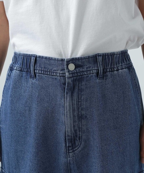 BAYFLOW（ベイフロー）の「コットンリネンデニムカーゴパンツ（デニムパンツ・メンズ・ブラック/ダークブルー・MEDIUM/LARGE）」の10枚目の写真