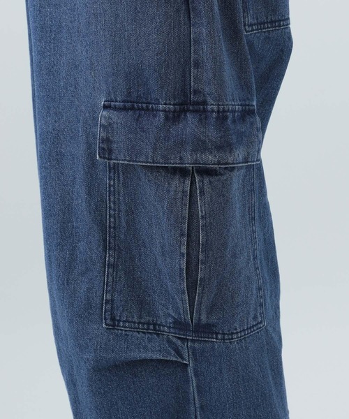 BAYFLOW（ベイフロー）の「コットンリネンデニムカーゴパンツ（デニムパンツ・メンズ・ブラック/ダークブルー・MEDIUM/LARGE）」の13枚目の写真