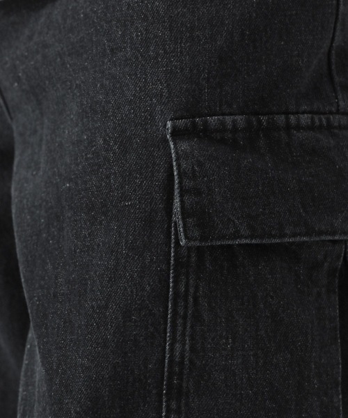 BAYFLOW（ベイフロー）の「コットンリネンデニムカーゴパンツ（デニムパンツ・メンズ・ブラック/ダークブルー・MEDIUM/LARGE）」の16枚目の写真