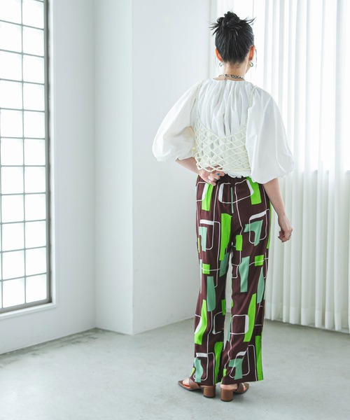 bohmal(ボマール)の「ジオメトリーリラックスパンツ(その他パンツ・レディース・ブラック/ブラウン・MEDIUM)」の15枚目の写真