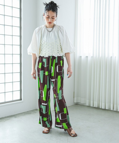 bohmal(ボマール)の「ジオメトリーリラックスパンツ(その他パンツ・レディース・ブラック/ブラウン・MEDIUM)」の17枚目の写真