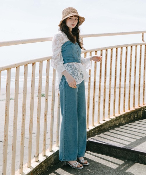 archives（アルシーヴ）の「マルチｗａｙレースｕｐデニムサロペット（サロペット/オーバーオール・レディース・サックスブルー/グレー・MEDIUM）」の6枚目の写真