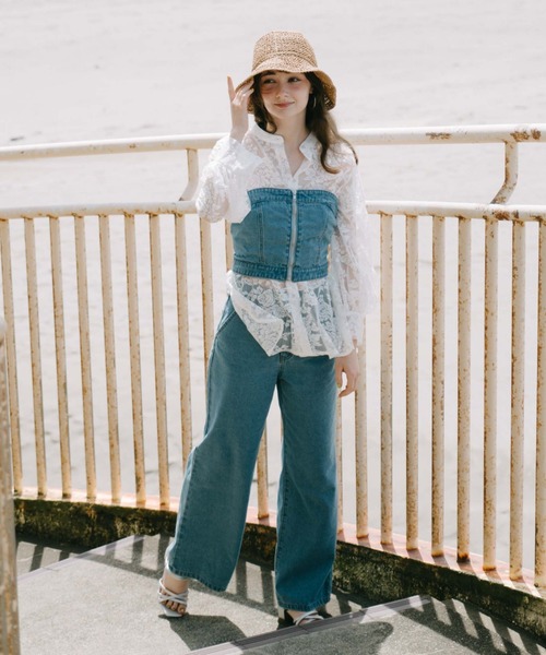 archives（アルシーヴ）の「マルチｗａｙレースｕｐデニムサロペット（サロペット/オーバーオール・レディース・サックスブルー/グレー・MEDIUM）」の7枚目の写真