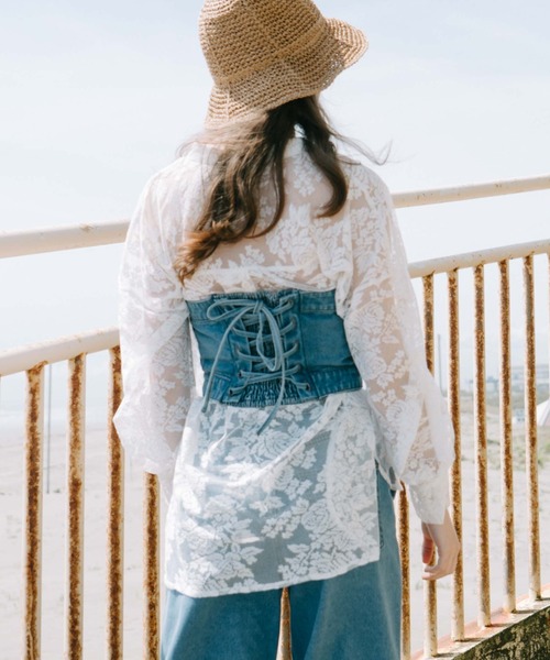 archives（アルシーヴ）の「マルチｗａｙレースｕｐデニムサロペット（サロペット/オーバーオール・レディース・サックスブルー/グレー・MEDIUM）」の10枚目の写真