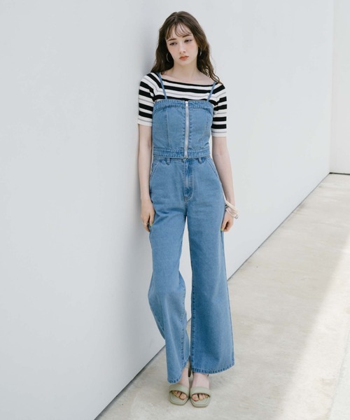 archives（アルシーヴ）の「マルチｗａｙレースｕｐデニムサロペット（サロペット/オーバーオール・レディース・サックスブルー/グレー・MEDIUM）」の12枚目の写真