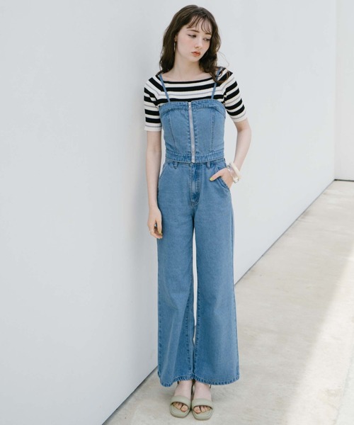 archives（アルシーヴ）の「マルチｗａｙレースｕｐデニムサロペット（サロペット/オーバーオール・レディース・サックスブルー/グレー・MEDIUM）」の13枚目の写真