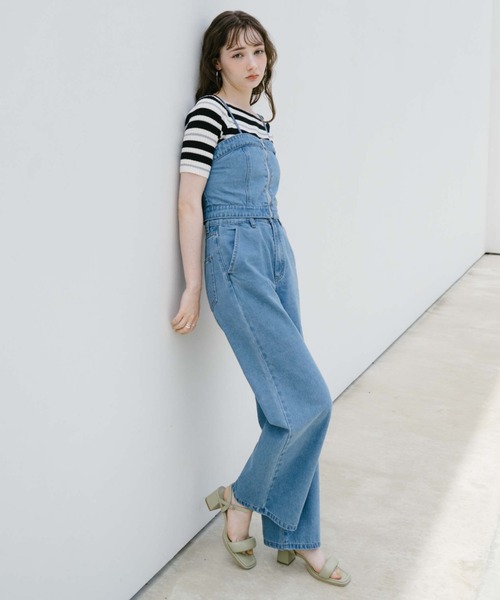 archives（アルシーヴ）の「マルチｗａｙレースｕｐデニムサロペット（サロペット/オーバーオール・レディース・サックスブルー/グレー・MEDIUM）」の14枚目の写真