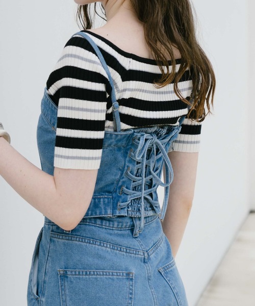archives（アルシーヴ）の「マルチｗａｙレースｕｐデニムサロペット（サロペット/オーバーオール・レディース・サックスブルー/グレー・MEDIUM）」の19枚目の写真