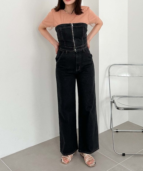 archives（アルシーヴ）の「マルチｗａｙレースｕｐデニムサロペット（サロペット/オーバーオール・レディース・サックスブルー/グレー・MEDIUM）」の20枚目の写真