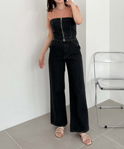 archives（アルシーヴ）の「マルチｗａｙレースｕｐデニムサロペット（サロペット/オーバーオール・レディース・サックスブルー/グレー・MEDIUM）」の21枚目の写真