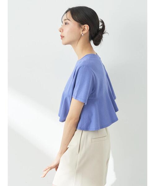 earth music&ecology（アースミュージックアンドエコロジー）の「フロントフリルプルオーバー（Tシャツ/カットソー・レディース・アイボリー/ブルー/ブラック/ボルドー・FREE）」の8枚目の写真