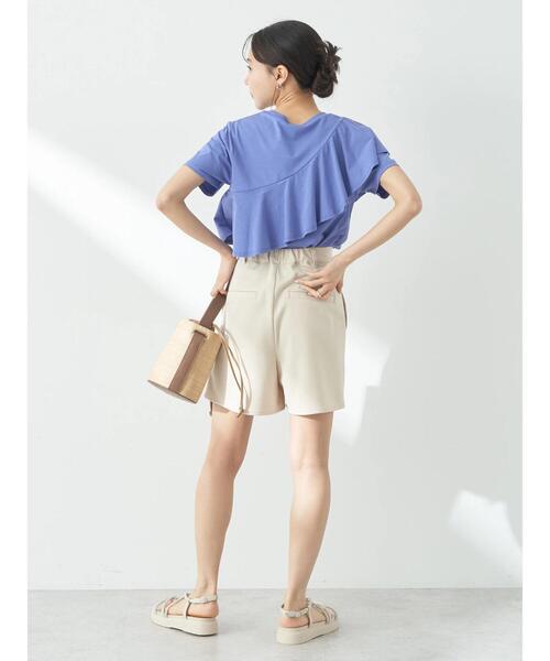 earth music&ecology（アースミュージックアンドエコロジー）の「フロントフリルプルオーバー（Tシャツ/カットソー・レディース・アイボリー/ブルー/ブラック/ボルドー・FREE）」の12枚目の写真