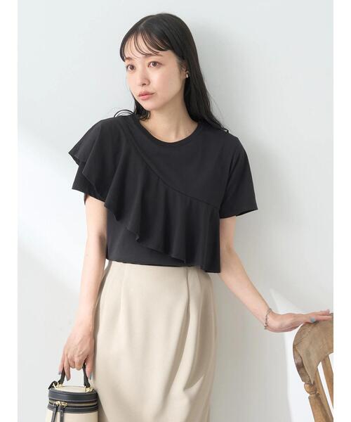 earth music&ecology（アースミュージックアンドエコロジー）の「フロントフリルプルオーバー（Tシャツ/カットソー・レディース・アイボリー/ブルー/ブラック/ボルドー・FREE）」の19枚目の写真