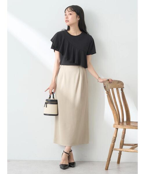 earth music&ecology（アースミュージックアンドエコロジー）の「フロントフリルプルオーバー（Tシャツ/カットソー・レディース・アイボリー/ブルー/ブラック/ボルドー・FREE）」の22枚目の写真