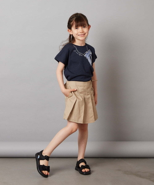 a.v.v（アーヴェヴェ）の「[100-130]レースアッププリーツスカパン（その他パンツ・キッズ・ダークインディゴブルー/ベージュ/ブルー/ブラック・100/110/130/120）」の15枚目の写真