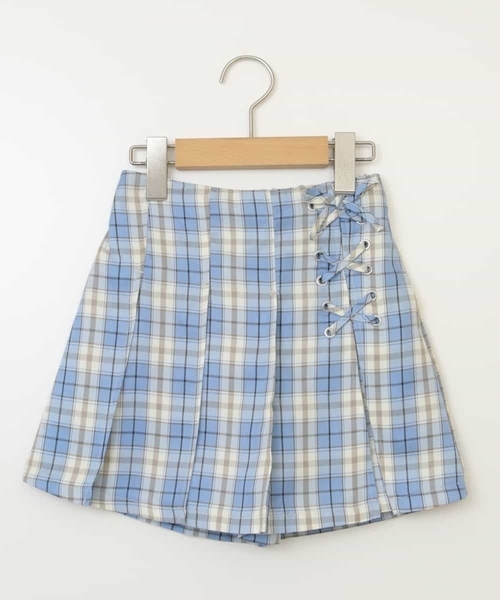 a.v.v（アーヴェヴェ）の「[100-130]レースアッププリーツスカパン（その他パンツ・キッズ・ダークインディゴブルー/ベージュ/ブルー/ブラック・100/110/130/120）」の12枚目の写真