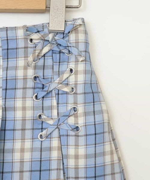 a.v.v（アーヴェヴェ）の「[100-130]レースアッププリーツスカパン（その他パンツ・キッズ・ダークインディゴブルー/ベージュ/ブルー/ブラック・100/110/130/120）」の10枚目の写真