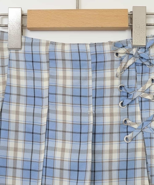 a.v.v（アーヴェヴェ）の「[100-130]レースアッププリーツスカパン（その他パンツ・キッズ・ダークインディゴブルー/ベージュ/ブルー/ブラック・100/110/130/120）」の9枚目の写真