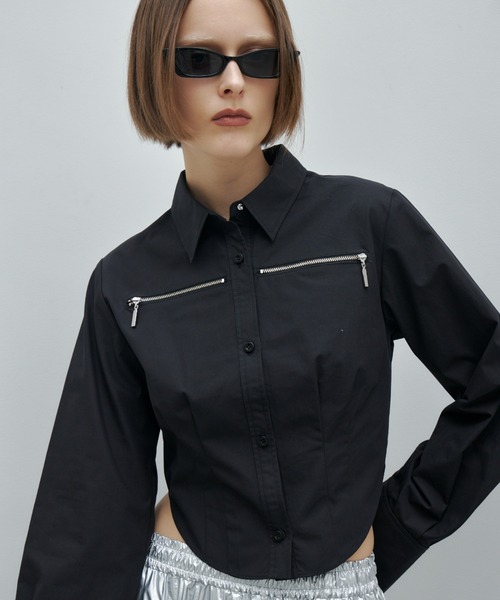 jose moon ZIP SHIRT ブルー jose moon ZIP SHIRT ブルー