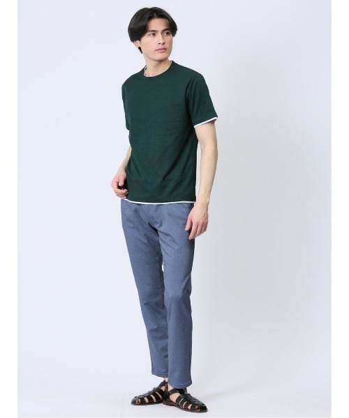 TAKA-Q(タカキュー)の「タカキュー リンクス千鳥 クルーネック 半袖 Tシャツ(Tシャツ/カットソー・メンズ・ブラック/ホワイト/グリーン・MEDIUM/LARGE/X-LARGE)」の18枚目の写真