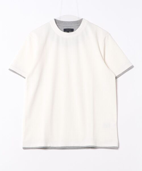 TAKA-Q(タカキュー)の「タカキュー リンクス千鳥 クルーネック 半袖 Tシャツ(Tシャツ/カットソー・メンズ・ブラック/ホワイト/グリーン・MEDIUM/LARGE/X-LARGE)」の17枚目の写真