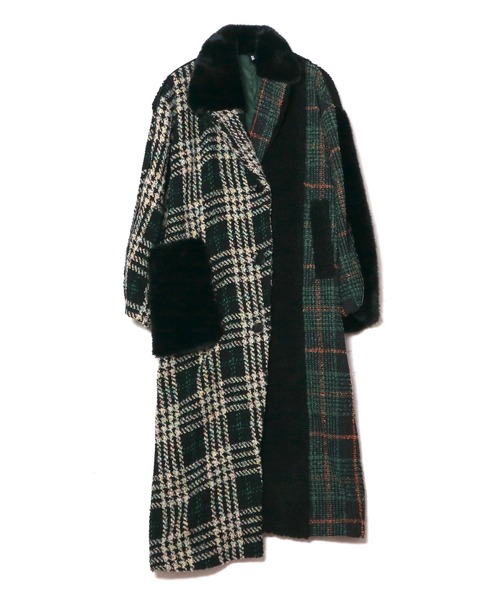 アウラアイラ　AULA AILA コート アシンメトリーコンビネーションコート（チェスターコート）｜AULA