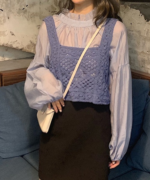 Miniministore(ミニミニストア)の「タンクトップ スクエアネック ビスチェ(キャミソール・レディース・ブルー/カーキ/ベージュ・FREE)」の16枚目の写真