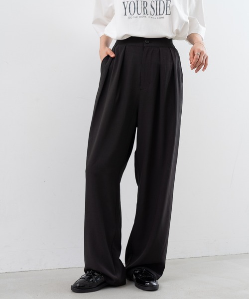 refinedworks（リファインドワークス）の「【refinedworks】 着心地の良いドライ質感のパイピングパンツ（その他パンツ・レディース・ブラウン/グレー/ブラック・FREE）」の7枚目の写真