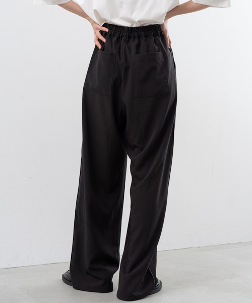 refinedworks（リファインドワークス）の「【refinedworks】 着心地の良いドライ質感のパイピングパンツ（その他パンツ・レディース・ブラウン/グレー/ブラック・FREE）」の8枚目の写真