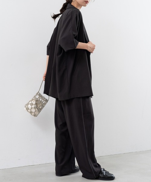 refinedworks（リファインドワークス）の「【refinedworks】 着心地の良いドライ質感のパイピングパンツ（その他パンツ・レディース・ブラウン/グレー/ブラック・FREE）」の22枚目の写真