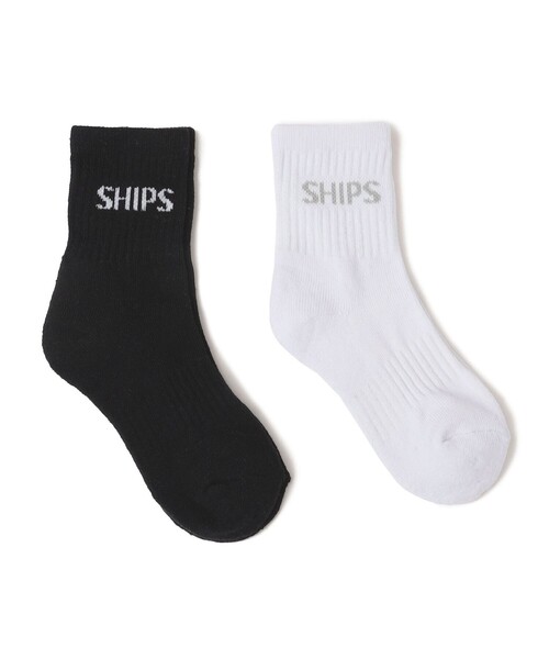 SHIPS(シップス)の「SHIPS KIDS:2P ロゴ ソックス(ソックス/靴下・キッズ・その他/その他1・SMALL/MEDIUM/LARGE)」の2枚目の写真