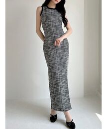 RESEXXY | カットツイードロングワンピース【セットアップ着用可能】(ワンピース)