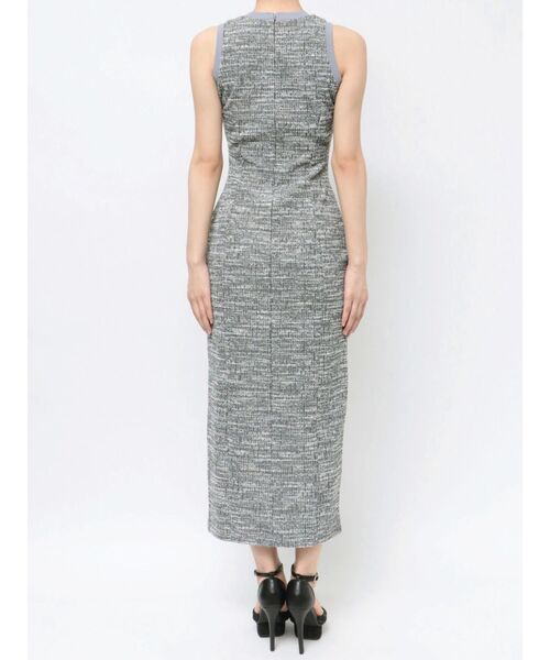 RESEXXY（リゼクシー）の「カットツイードロングワンピース【セットアップ着用可能】（ワンピース・レディース・ブラック/ブルー・FREE）」の9枚目の写真