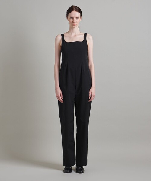 LOEFF（ロエフ）の「＜LOEFF＞スクエアネック オールインワン（サロペット/オーバーオール・レディース・ブラック・0/1）」の4枚目の写真