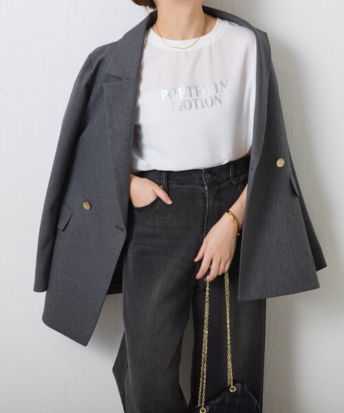 前後2wayフライスTシャツ PROPORTION BODY DRESSING tシャツ 前後2WAYフライスT