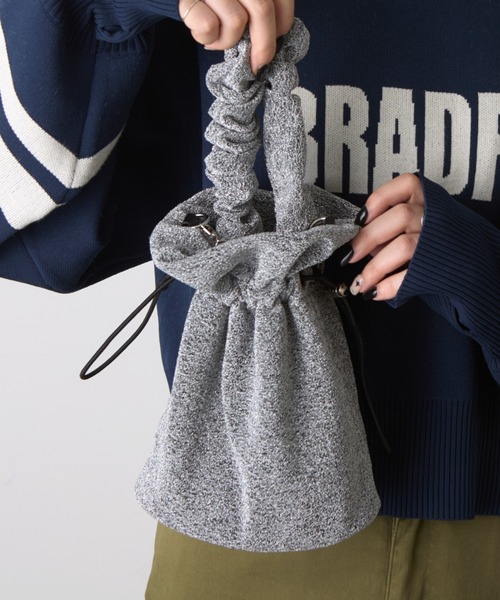 CIAOPANIC TYPY（チャオパニックティピー）の「ハンドルギャザーラメニットBAG（ショルダーバッグ・レディース・ピンク/パープル/ゴールド/ネイビー/シルバー・ONE SIZE）」の4枚目の写真