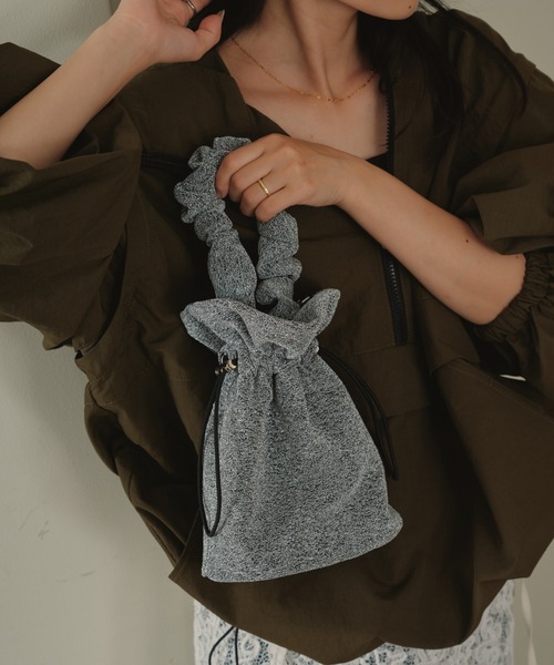 CIAOPANIC TYPY（チャオパニックティピー）の「ハンドルギャザーラメニットBAG（ショルダーバッグ・レディース・ピンク/パープル/ゴールド/ネイビー/シルバー・ONE SIZE）」の14枚目の写真