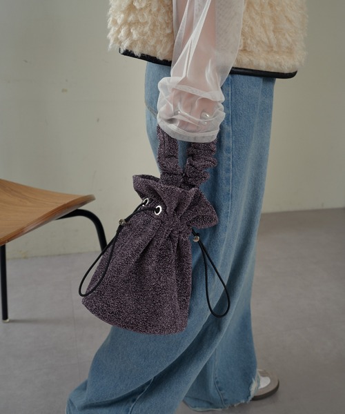 CIAOPANIC TYPY（チャオパニックティピー）の「ハンドルギャザーラメニットBAG（ショルダーバッグ・レディース・ピンク/パープル/ゴールド/ネイビー/シルバー・ONE SIZE）」の21枚目の写真