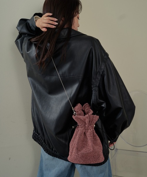 CIAOPANIC TYPY（チャオパニックティピー）の「ハンドルギャザーラメニットBAG（ショルダーバッグ・レディース・ピンク/パープル/ゴールド/ネイビー/シルバー・ONE SIZE）」の17枚目の写真