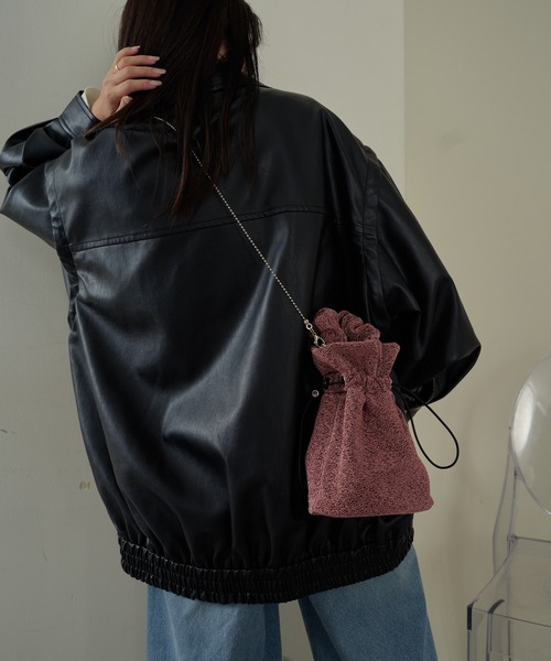 CIAOPANIC TYPY（チャオパニックティピー）の「ハンドルギャザーラメニットBAG（ショルダーバッグ・レディース・ピンク/パープル/ゴールド/ネイビー/シルバー・ONE SIZE）」の19枚目の写真